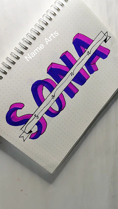 'SONA' My subscribe Name Lettering with calligraphy beginners 🌸🥰✨#shorts #calligraphy#namelettering