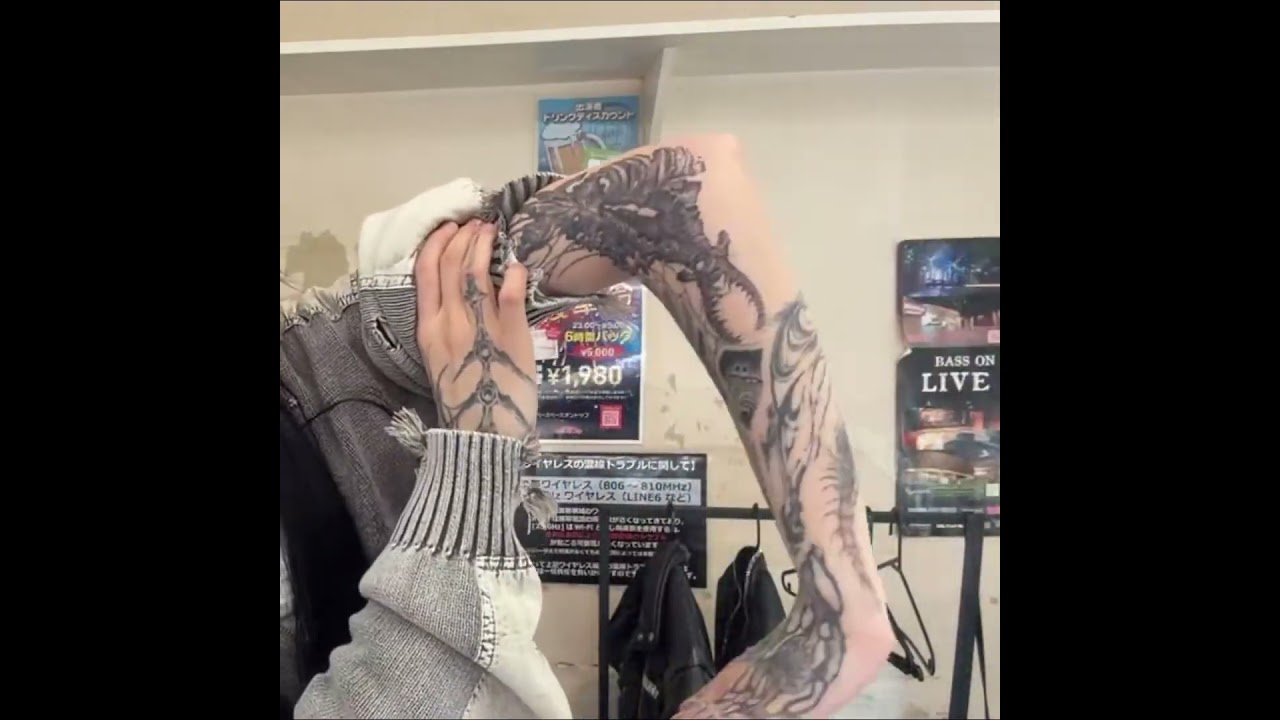 gedraji’s new tattoos 🐛 #gedraji #ゲドラジ #fyp #xyzabc #gedrajizolpidem