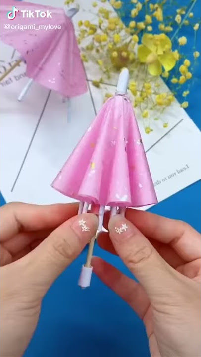 Como hacer un paraguas de papel