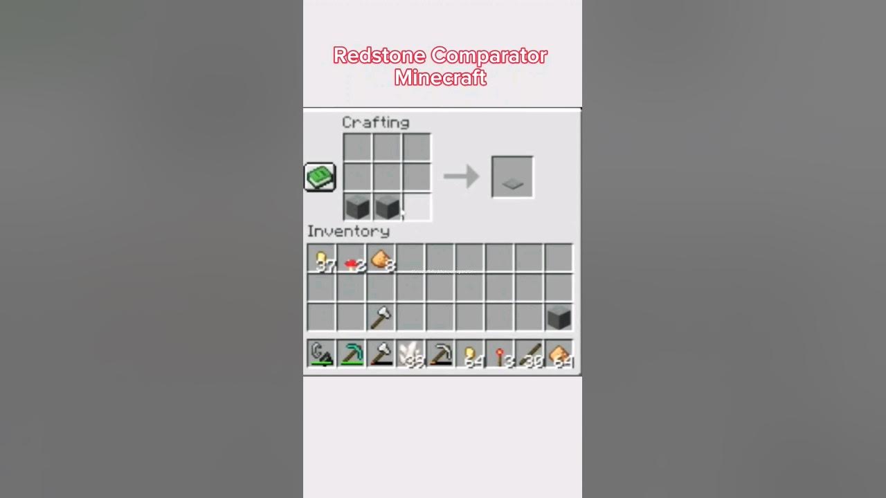 redstone comparator recipe 🎸 Minecraft #biggbeast #minecraft - YouTube