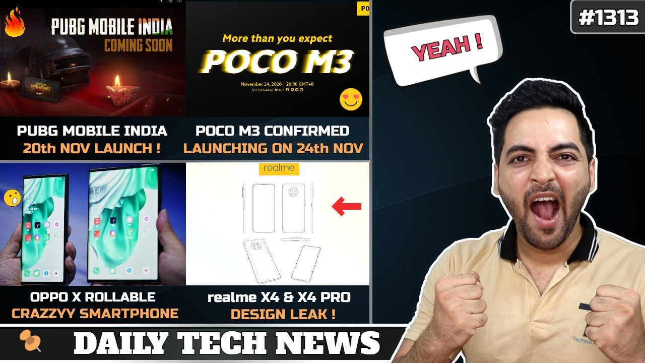 PUBG Mobile India 20th Nov,POCO M3 24th Nov,realme X4 & X4 Pro,Samsung M42 Launch,Corona Helmet