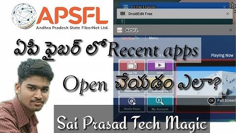 How to get recent apps in Android TV box Ap Fiber/APSFL in Telugu ||Sai Prasad||