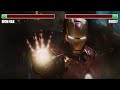 Iron Man vs. Rhodey (War Machine) WITH HEALTHBARS | Party Fight | HD | Iron Man 2