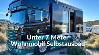 Wohnmobil Selbstausbau Scania LKW unter 7 Meter. Komplett autark! Gasfrei unterwegs im Kühlcontainer