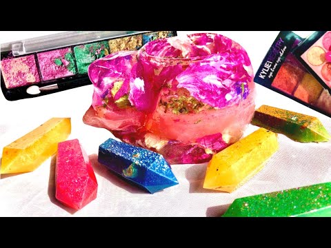 Using makeup in resin│Eyeshadow pigments to make crystals