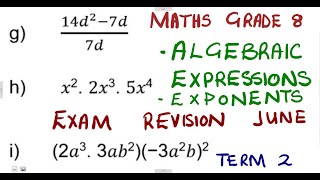 Mathematics Grade 8 Term 2 Revision June Exams Paper 1 @mathszoneafricanmotives  @MathsZoneTV