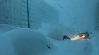 Crazy weather! Meters deep snow drifts and blizzard covers Caviahue, Argentina