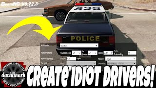 BeamNG Drive Tutorial - Create Crazy AI Traffic - How to play BeamNG Drive Traffic Tool