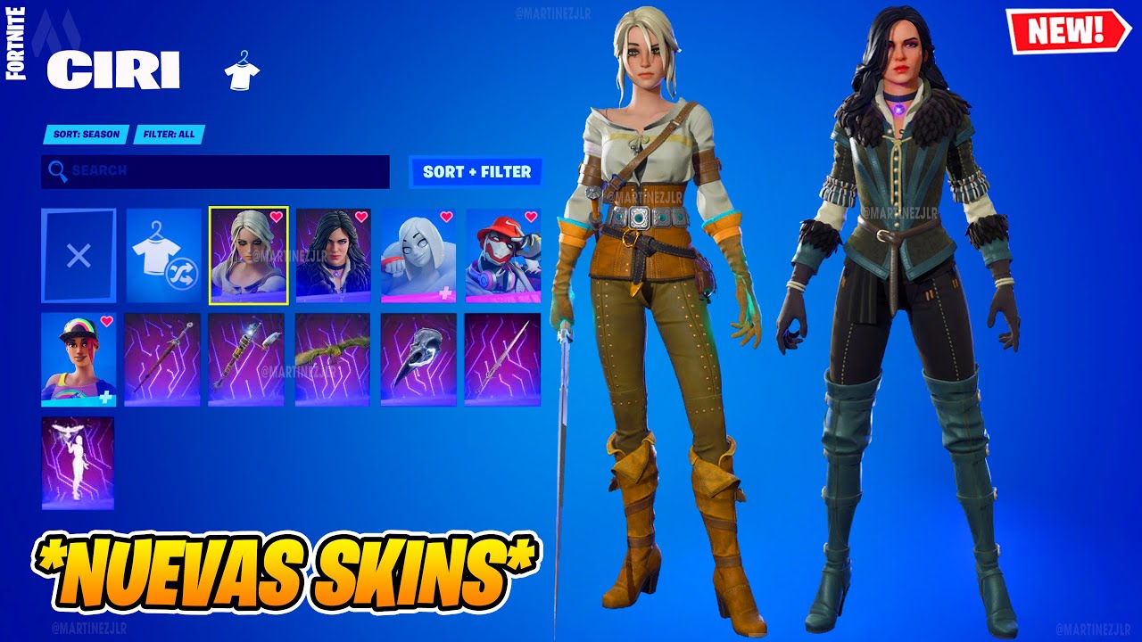 Skins de Ciri e Yennefer chegarão ao Fortnite em celebração à 3ª