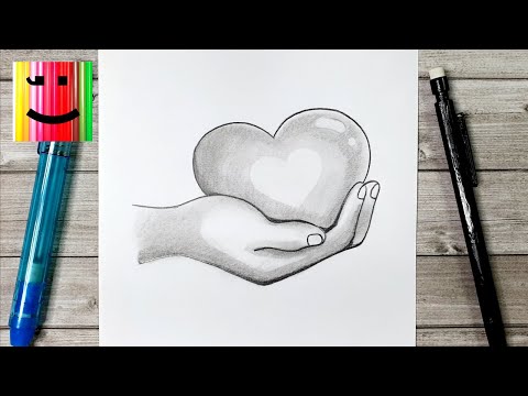 Comment Dessiner un Coeur dans une Main - Tuto Dessin Avoir le Coeur sur la Main