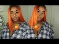 Review: Affordable Orange Synthetic Wig (UK) |New Born Free Lace Front Wig MLC203 |TheRealHerMimi