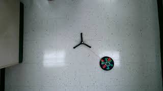 Hoverpuck tied to a Post