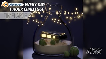 Model a Desert Scene in a Bottle Using Geometry Nodes - Blender Every Day #188