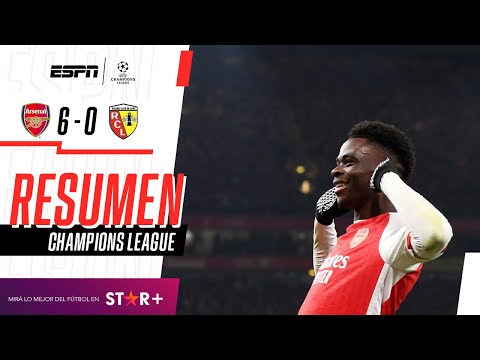 ¡APLASTANTE PALIZA GUNNER PARA ALEJARSE EN LA CIMA DEL GRUPO B! | Arsenal 6-0 Lens | RESUMEN