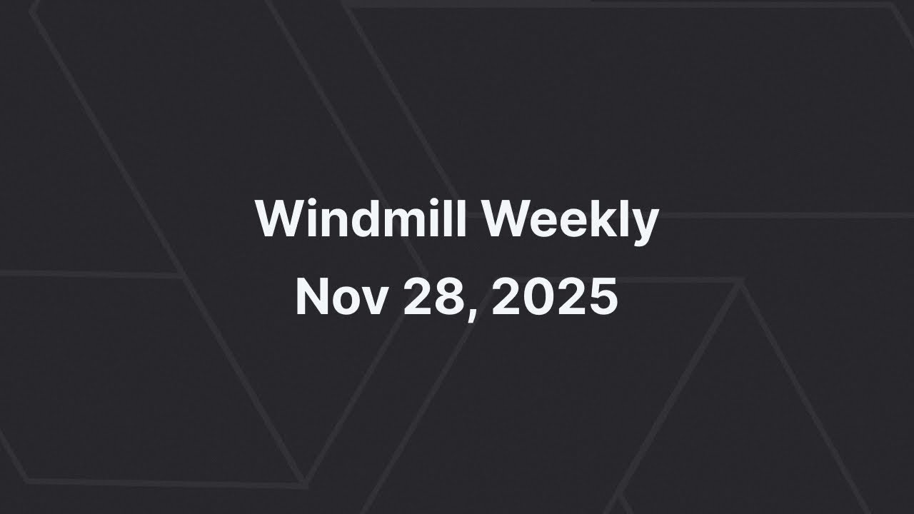 Windmill Weekly November 28, 2025