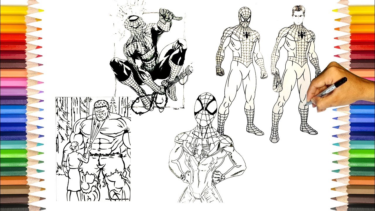 SPIDER-MAN Coloring / Super Hero Coloring Pages / SAILANY Coloring Kids
