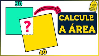 ? Como calcular a ÁREA sobreposta | Matemática: Geometria