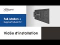 Comment installer votre tlviseur de gamme avec le support mural tv fullmotion elite  vogels