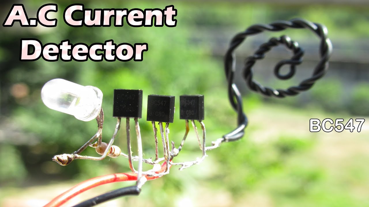 How to Make A.C Current Detector With BC547 & 2N2222 YouTube