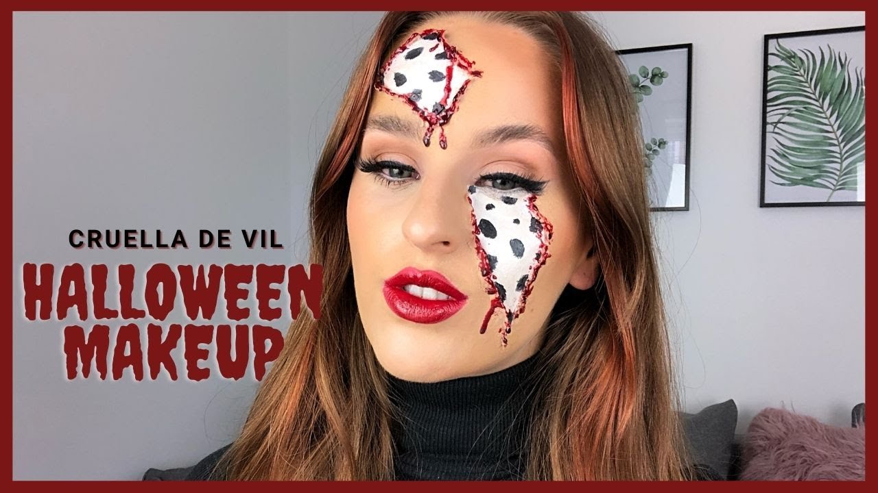 Cruella de Vil Makeup Tutorial | Easy SFX & Fake Blood Halloween Makeup | Elle Leigh