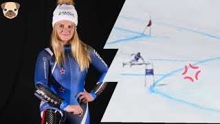 Alice Robinson from NZL Bad Ride (DNF) Lenzerhide 2022 Super G (Super obrovský slalom)⛷️🇳🇿🇳🇿