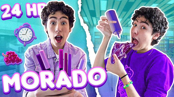 24 HORAS VIVIENDO de color MORADO 😩🦄💜🍬 *Pinté comida* | Leo Study