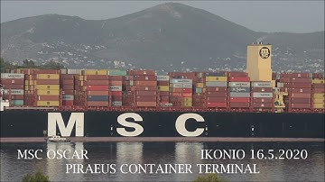 MSC OSCAR departure from Piraeus Container Terminal