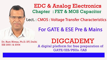 EDC & Analog Electronics Chap 8 MOSFET and FET Biasing L11 CMOS voltage transfer characteristtics