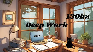 Deep Work LoFi | 130hz Vagus Nerve Tone with Focus Beats | Cottage Desk