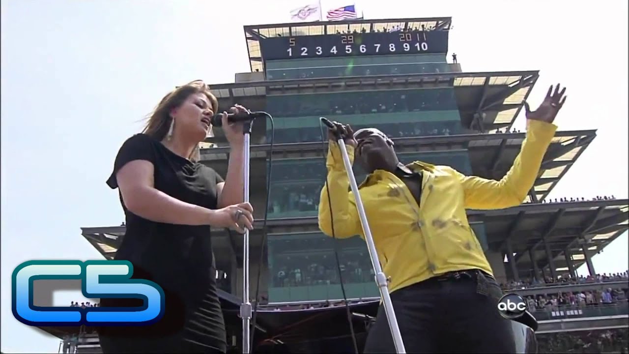 Kelly Clarkson & Seal/David Foster National Anthem Indy 500 Vocal