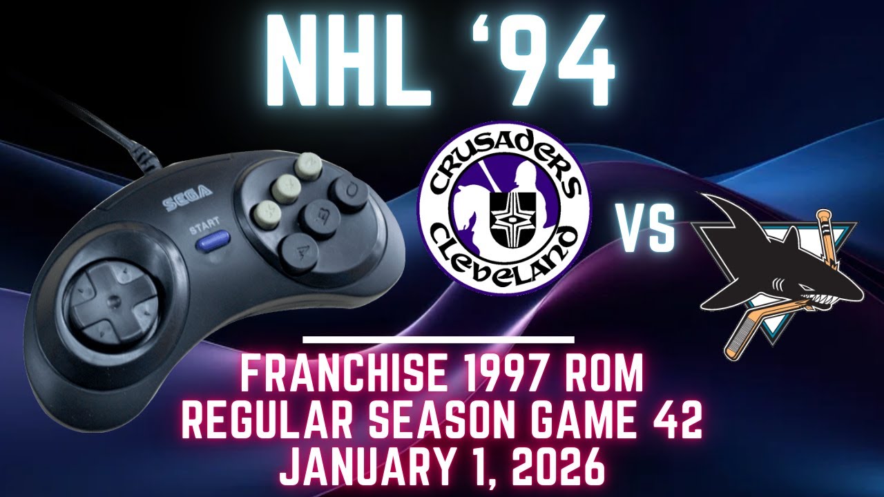 NHL '94 Franchise League (1997) - Crusaders (IAmDroot) at Sharks (Len) {Genesis} - Game 42