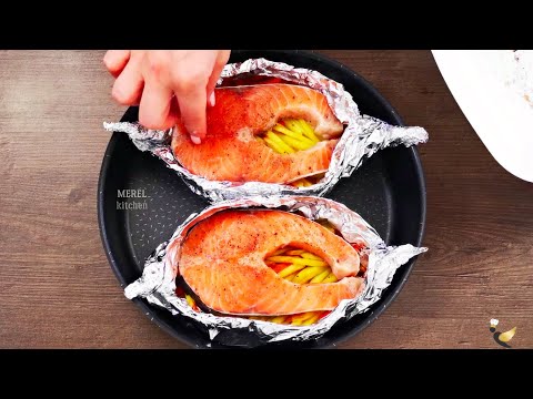 Очень ВКУСНАЯ запеченная красная "Рыба в фольге" с картофелем. СУПЕР рецепт и в будни и на праздник