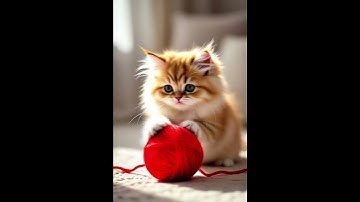 👉 “Cute Kitten Playing with Yarn Ball 🐾 | Funny Cat Video 4K”