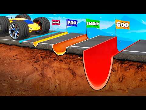 How far can a car go over inverted speed bumps in GTA 5?
