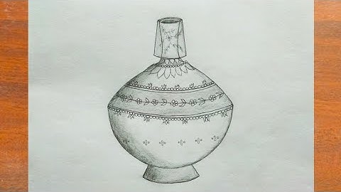 सुराही और गिलास का चित्र बनाना सीखें || How to Draw a Pitcher with Glass very easy step by step