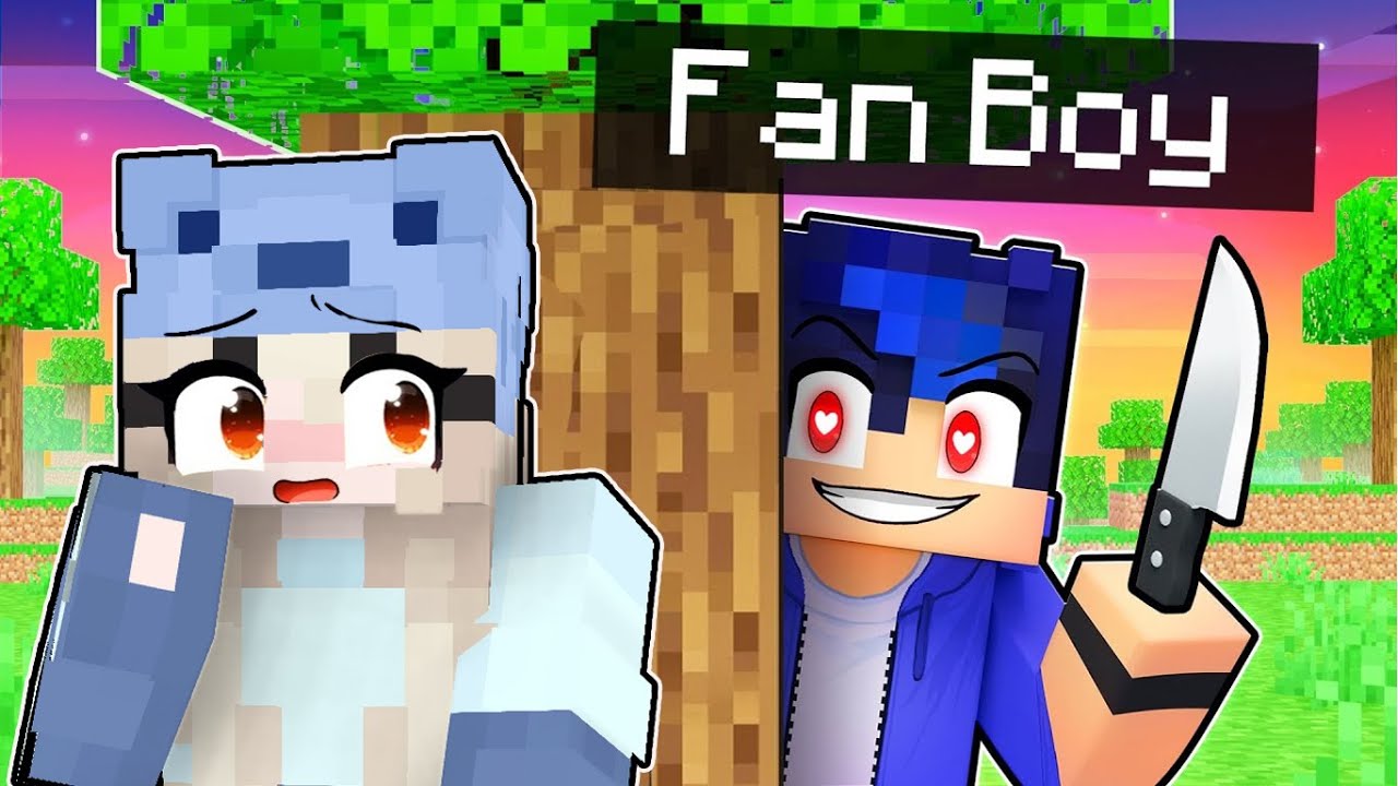 ❤️HUNTED by my CRAZY FANBOY in Minecraft! 😰