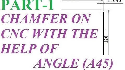 14) Chamfer on CNC with the help of angle part 1! CNC PROGRAMMING IN HINDI !