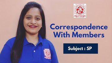 Chapter 6   Correspondence With Members