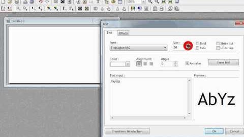 Drop shadow in text (Photofiltre Tutorial) [720HD]