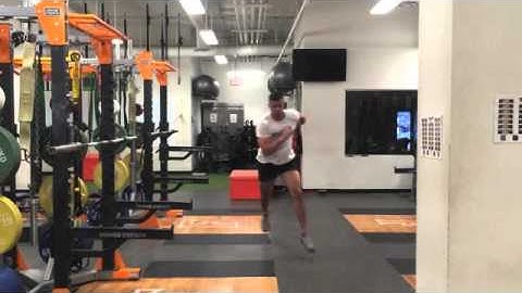 Depth Jump to Diagonal Bound and 5m Sprint