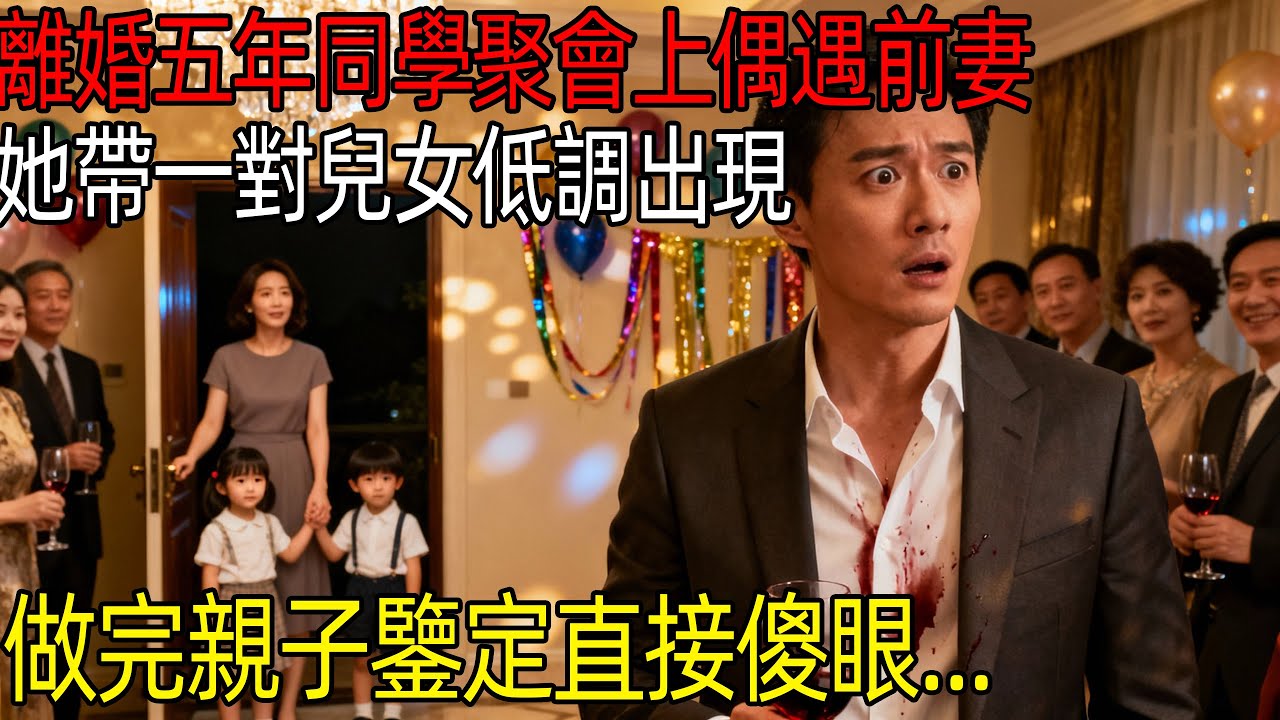 離婚五年同學聚會上偶遇前妻，她帶一對兒女低調出現，做完親子鑒定直接傻眼...【浮生故事會】