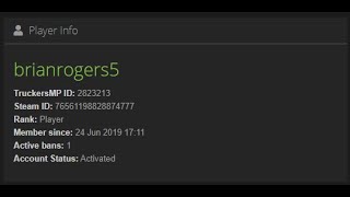 TruckersMP ID: 2823213 / Steam ID: 76561198828874777