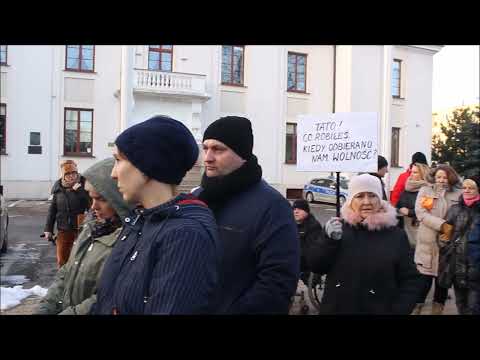 W Ostrowi Mazowieckiej protestowano (15.01.2022)
