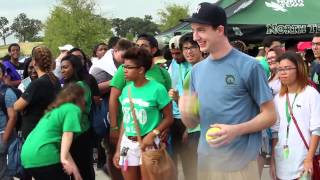UNT President Makes a Splash at 2015 Mean Green Fling
