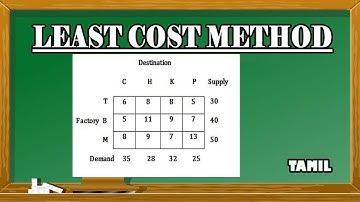 Least Cost Method in Tamil | Operation Research | Transportation Problem | Maths Board Tamil