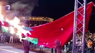 Ermənistanda Azərbaycan Və Türkiyə Bayraqları Yandirildi