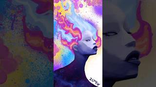 Here’s a layer by layer of my digital art with a cool animation of it #2179crafty #fire #animation