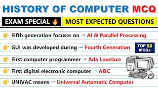 🔥 Top 50 History of Computer MCQs | Most Expected Questions for Exams 2026 