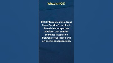 What is IICS? || IICS question and answer |Informatica lovers #short #iics #informatica