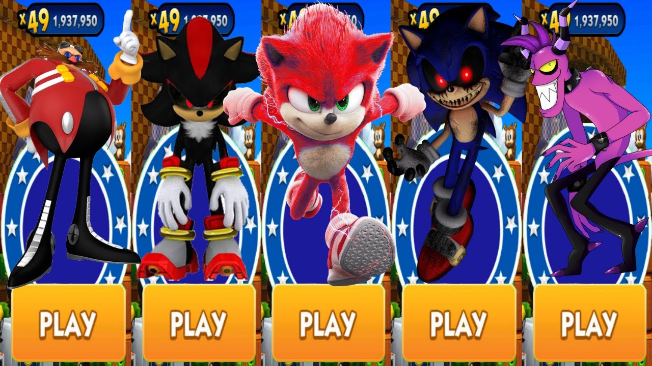 Sonic Dash - Red Movie Sonic vs Shadow.EXE vs Sonic.EXE vs All Bosses ...